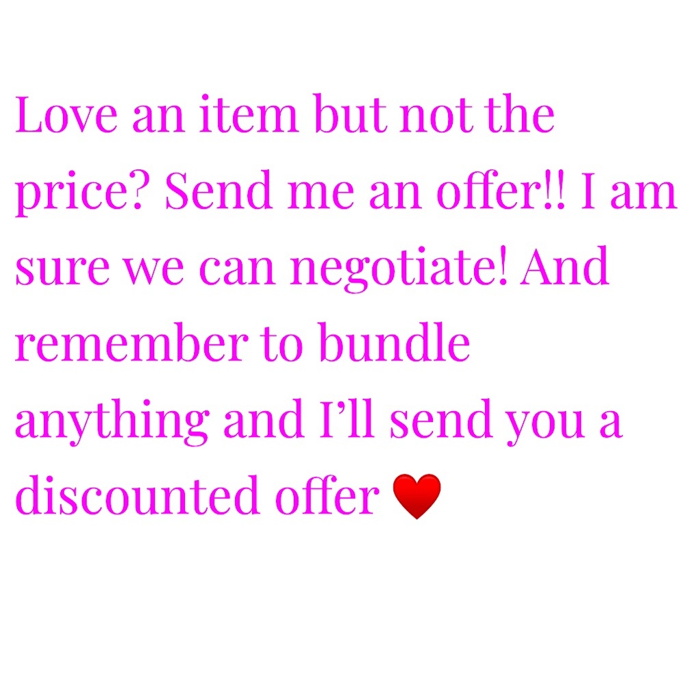 Offers accepted if reasonable & negotiable if not